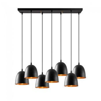 Lámpara colgante asney 16 negro (7 luces)