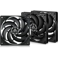 ventilador suplementario arctic p12 slim pwm pst 120mm 2100rpm pack de 3 ultra silencioso