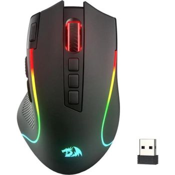 Redragon M612 PRO Ratón Gaming Bluetooth 2.4GHz Cable 8000 DPI Negro RGB