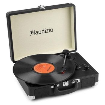 Tocadiscos Audizio RP116BK Bluetooth USB MP3 3 velocidades Negro