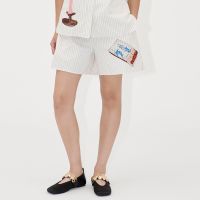 stine goya elasticated waist organic cotton-poplin shorts - xl