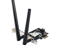 tarjeta de red - asus pce-axe5 400 wi-fi 6 wlan pci express bluetooth 2 antenas negro