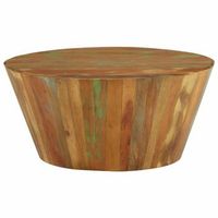 mesa de cafe - mesa de centro de madera maciza reciclada o65x31 cm