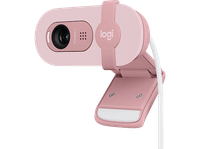 webcam - logitech brio 100 iluminacion automatica full hd 1080p usb microfono omnidireccional integrado tapa de privacidad pc-mac rosa