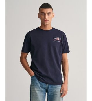 Gant para hombre. 2067004 Camiseta bordada Archive Shield marino (M), Casual, Algodón, Manga corta