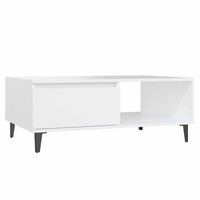 mesa de centro madera contrachapada blanco 90x60x35 cm vidaxl