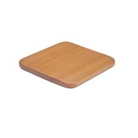 posavasos de madera de teca marron 10x10x08 cm