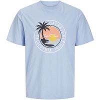 jack  jones camiseta 12276250 jjpalm tee ss crew neck mni chambray blue para nino