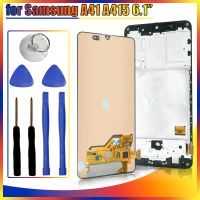 nuevo lcd amoled para samsung galaxy a41 pantalla lcd montaje de digitalizador con pantalla tactil para samsung a41 a415f a415fds lcd con marco