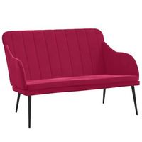banco de terciopelo rojo vino tinto 110x76x80 cm vidaxl