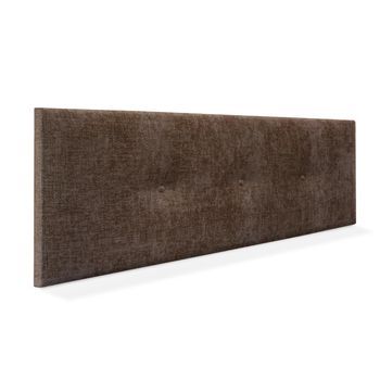 Cabecero De Lana Natural Con Botones 135x50cm Camas 120/135 - Marrón