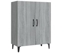 vidaxl aparador de madera contrachapada gris sonoma 70x34x90 cm