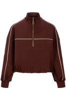 sudadera de scuba con ribetes brown m