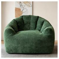 sillon puff - asiento ergonomico para salon - franela - verde 863x99x647cm
