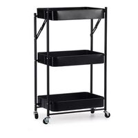 carrito verdulero negro acero plastico 295 x 785 x 455 cm