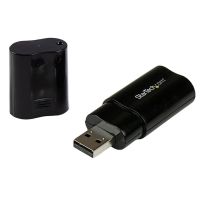 adaptador de sonido usb startech icusbaudiob negro c-media cm108ah jack 35mm plug and play