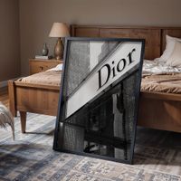 cuadro dior marco negro 30x40 cm