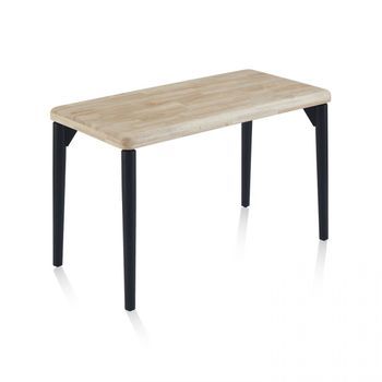 Mesa De Escritorio Con Patas Metálicas 120x60 Cm Padma Negro - Roble 120 X 76 X 60 Cm