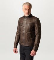 belstaff para hombre 106526 cazadora de piel gangster nubuck marron 52 casual taupe