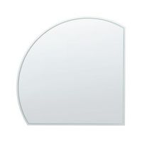 espejo de pared led de vidrio dormitorio bano 100 x 100 cm plateado ozenay