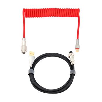 Phoenix Kioru Cable Aviador USB-C para Teclados Gaming Negro/Rojo