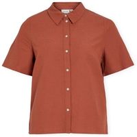 vila blusa top prisilla - burnt brick para mujer