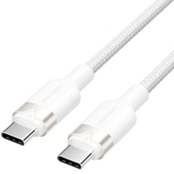Cable USB Vention TRDWH 2.0 Tipo-C Macho a Macho 3A 60W 480Mbps 2m Blanco