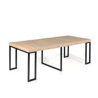 mesa consola extensible para 8-10 personas con efecto madera 235 cm vella