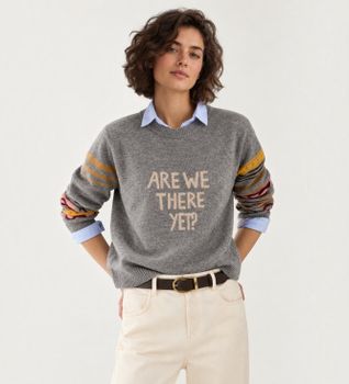 PennyBlack para mujer. 2621366633200 Jersey Disco gris (S), Casual, Lana, Manga larga