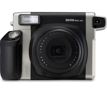FUJIFILM Instax WIDE 300 Instant Camera - Black & Silver, Black