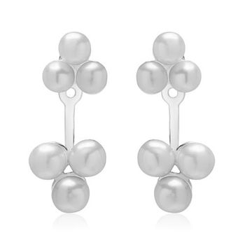 Orejeras de plata 925 con perlas de agua dulce