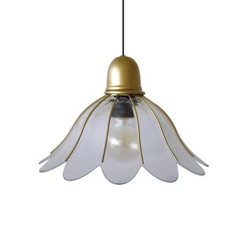 Lámpara de suspensión vidrio oro D21 cm