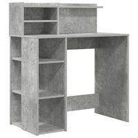 escritorio gris concreto madera de ingenieria vidaxl