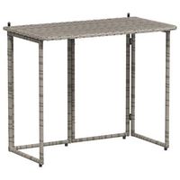 mesa de jardinrmesa para exterioresrmesa de patio plegable gris 90x51x75 cm ratan sintetico