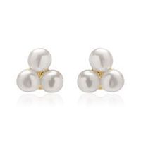 pendientes de plata 925 banada en oro con perlas
