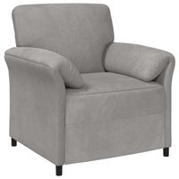 sofa de una plaza gris claro 88 x 83 x 95 cm terciopelo vidaxl
