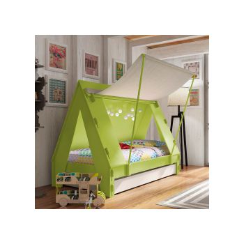 Mathy by Bols Original Kids Tent Cabin Bed with Trundle Drawer available in 26 Colours - Mathy Very Light Pink