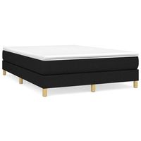 cama matrimonial  cama para adultos  estructura de cama box spring tela negro 140x200 cm