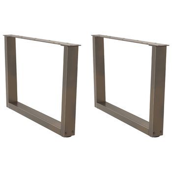 Patas Para Mesa De Centro En Forma De V (2 Unidades, Acero Natural, 70 X 42-43,3 Cm) Vidaxl