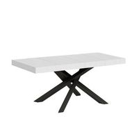 mesa extensible volantis premium 130390x90 cm fresno blanco patas antracita