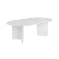 mesa de centro ovalada arline blanco