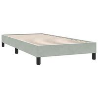 estructura de cama sin colchon terciopelo gris claro 90x210 cm