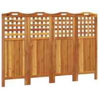 biombo biombo biombo 4 paneles 162x2x115 cm madera de acacia marron dec030820