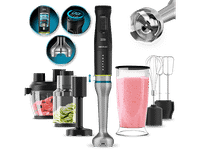 batidora de mano - cecotec katana 15 totaldestroy full b screen 1500 w 8 cuchillas 21 velocidades turbo set completo brazo xl pantalla black