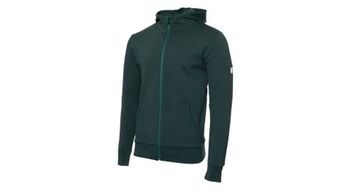 Sudadera con capucha lebram ecusson con cremallera completa verde abeto