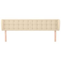 cabecero cama mueble de dormitorio de tela 183 x 23 x 7888 cm crema m020007371