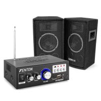 pack sonido vonyx sl6 150w rms amplificador av-360 usbsd cables 10m