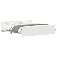 cama matrimonial  cama para adultos  estructura de cama con cabecero y piecero blanco 160x200 cm