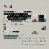 jcm-juego de teclas wild iso material pbt perfil de cereza 7u diseno alice coreano abnt2 aleman zorro espanol interruptor mx