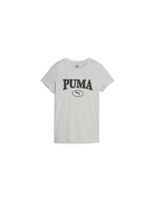 camiseta puma squad graphicc tlight gray hea mujer